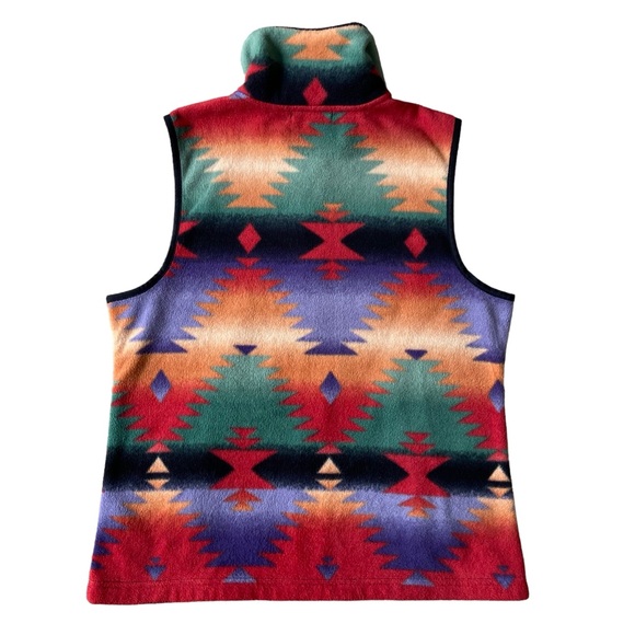 Ralph Lauren Chaps Fleece Southwestern Print Full Zip Vest L - Picture 5 of 10